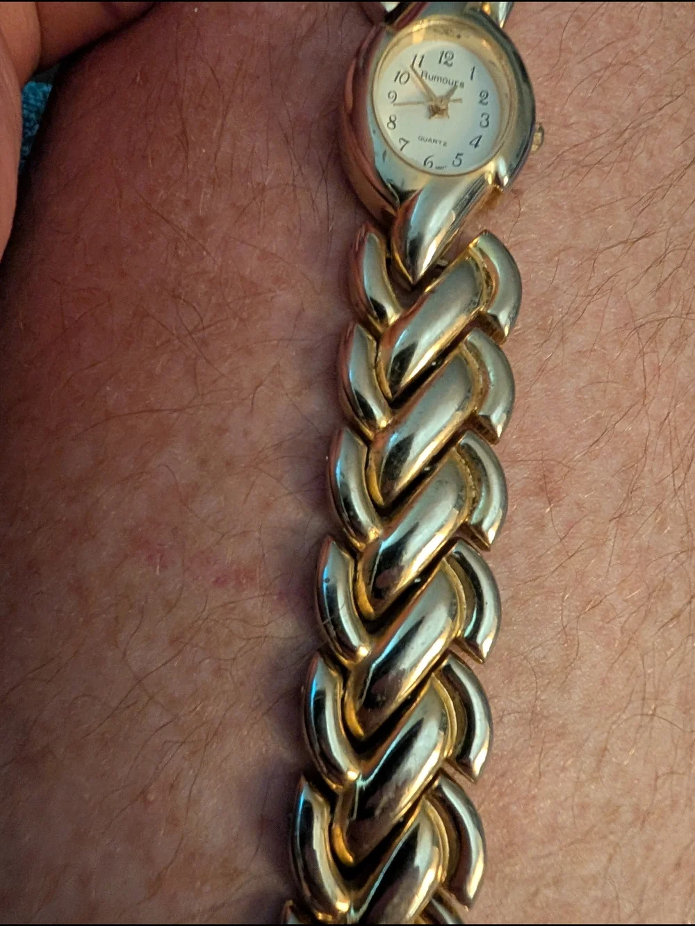 Rumours Gold-Tone Chain Link Women's Watch Japanese Movement With Brand New Batt